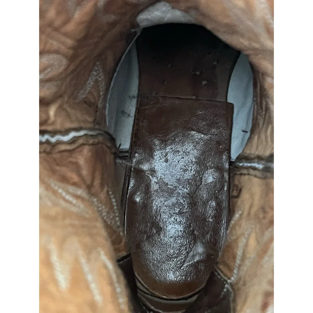 BROWN MADE IN USA VINTAGE NOCONA WESTERN COWBOY LEATHER BOOTS SIZE 10 D